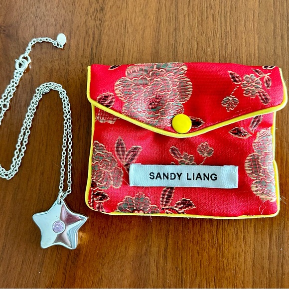 Sandy Liang Sparkles 2.0 Necklace in Silver - Picture 2 of 6